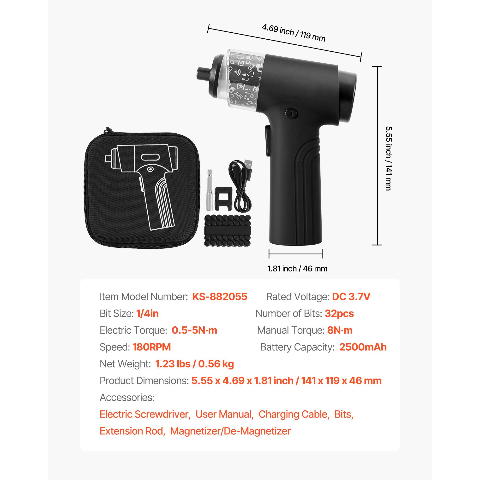 

SucceBuy Electric Precision Screwdriver Set Mini Electric Screwdriver Magnetic Storage Box LED Light Charging Electronics Repair