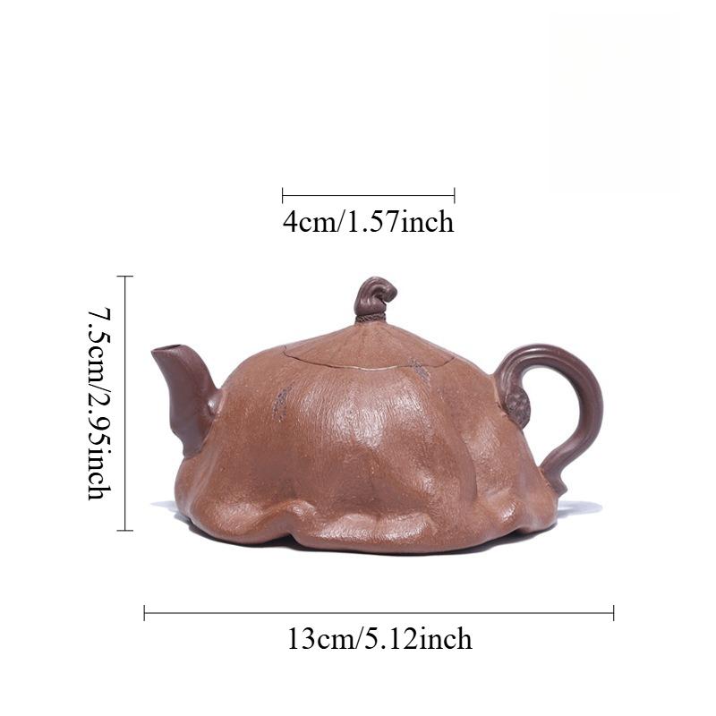 200ml Lotus Pond Purple Clay Teapot Yixing Teapot Handmade Biomimetic Plant Teaset Chinese Style Household Large Capacity Teapot