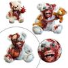Halloween Bear Bloody Death Resin Statue Ornament Horror Toy Decor Sculpture