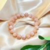 Natural Sunstone Feldspar Bracelet 10mm Beads for Men & Women, Jewelry Healing Elastic Bracelet To Enhance Temperament & Bring Good Luck