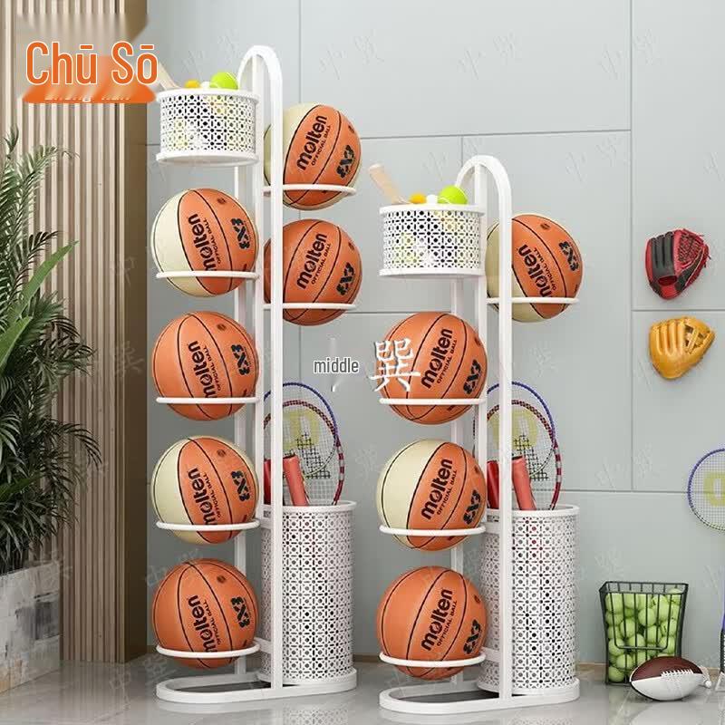 Multi-Sport Ball and Racket Storage Rack