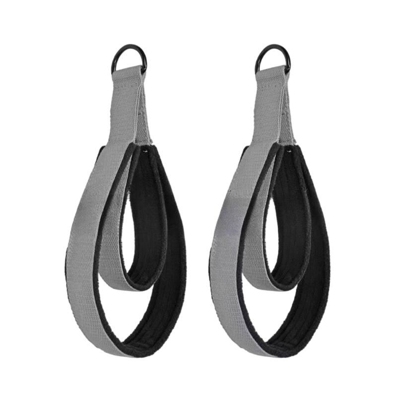 1 Pair Fitness D-Rings Strap Handle Yoga Exercise Accessory for Home Gym Workout Pilates Double Rings Strap for Reformer