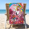 Custom Name Beach Towel Dexter Power Adventure Beach Towel, Soft Microfiber, Gift for Her/Him, Birthday, for Pool, Beach, Travel, Fan gifts