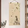 Chinese Bamboo Curtain Hanging Painting Bamboo Scroll Decorative Painting Hanging Paintings on The Entrance Wall Home Decoration