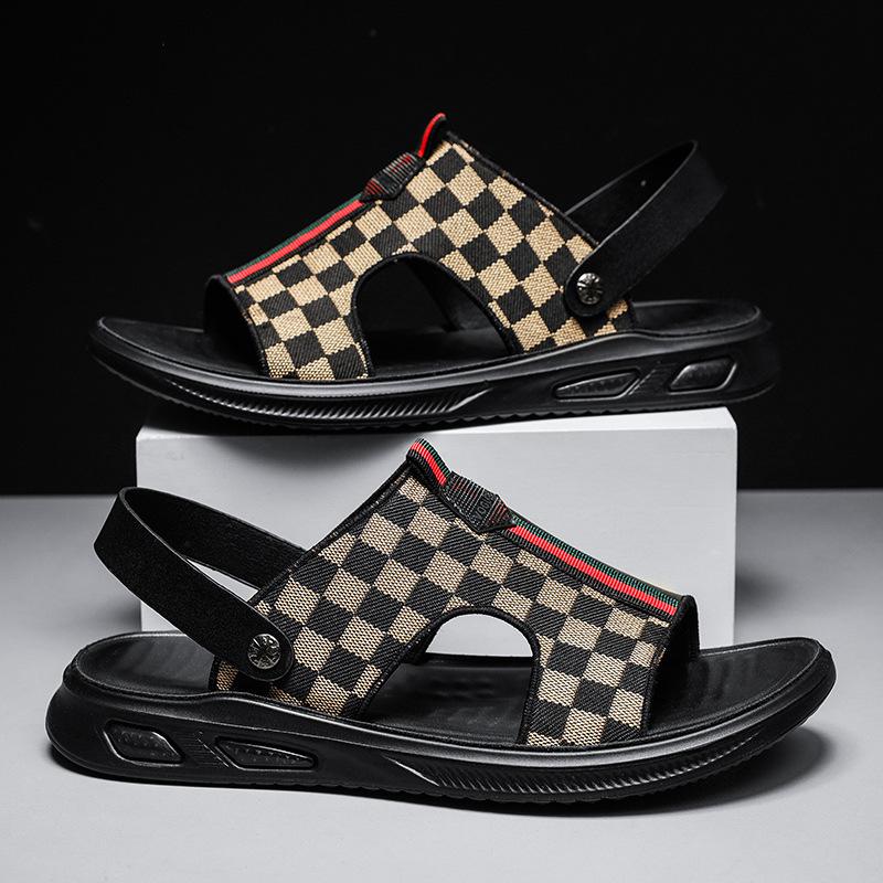 Men's Sandals Summer Driving Sports Casual Versatile Slippers Comfortable and Breathable Soft-soled Non-slip Beach Sandals