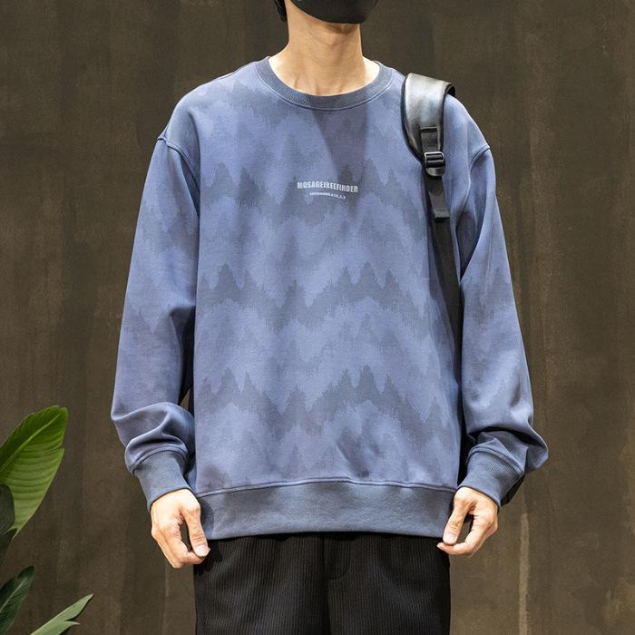 Трендовый американский свитер мужской тяжелый воздушный слой трикотажный круглый вырез — фото 4