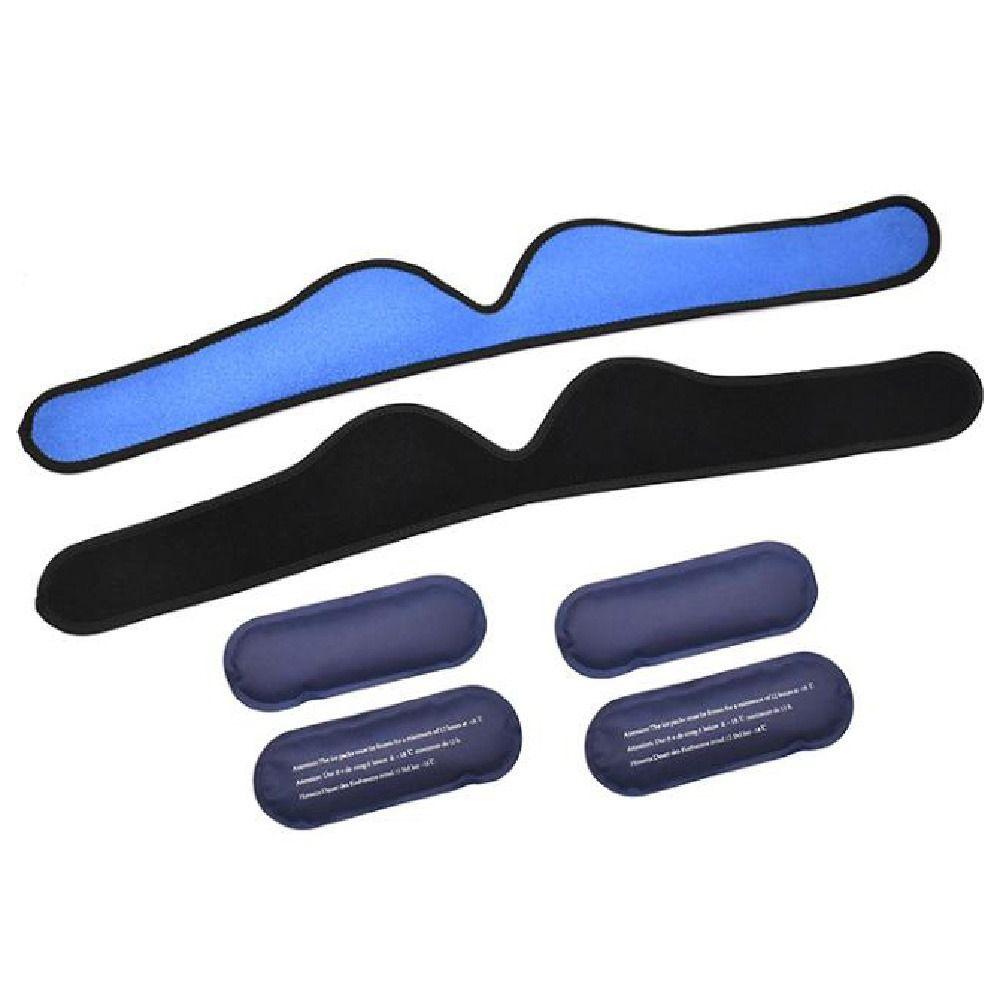 Elastic Hot Cold Gel Wraps Toothache Relief 4 Ice Packs with Adjustable Wrap Tooth Extraction