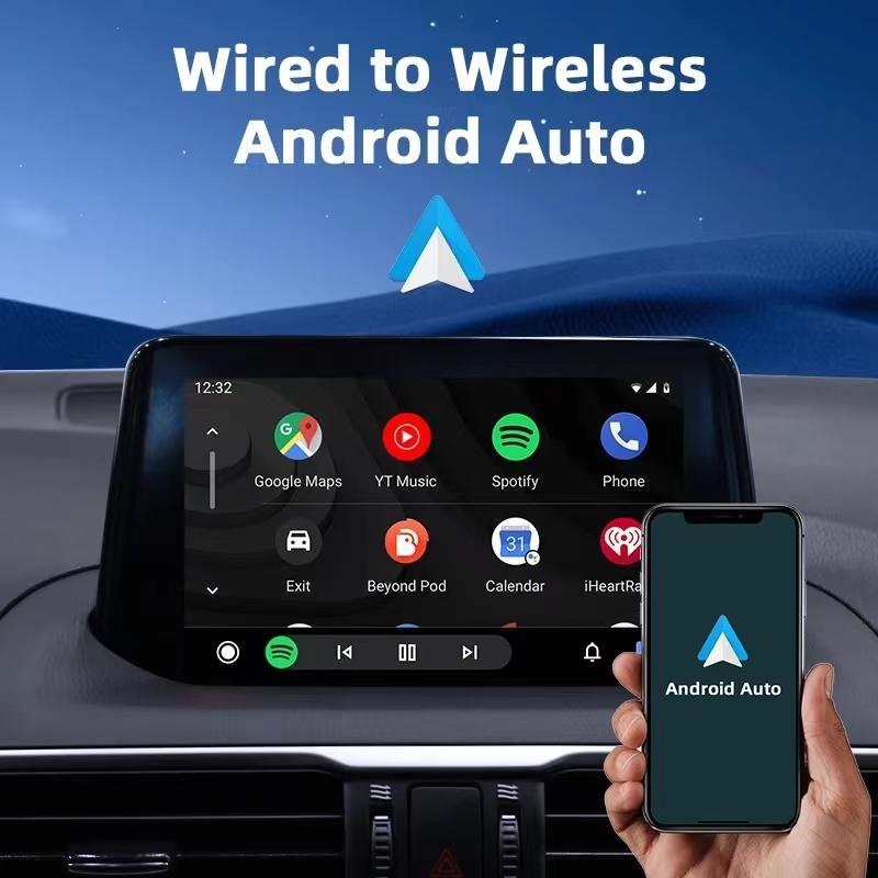 Hot Wireless CarPlay Mini AI Box Android Auto Adapter Bluetooth Adapter CarPlay Dongle GPS Navigation WIFI IOS Android