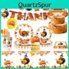 Festive Thanksgiving Table Decorations With Maple Leaf Theme