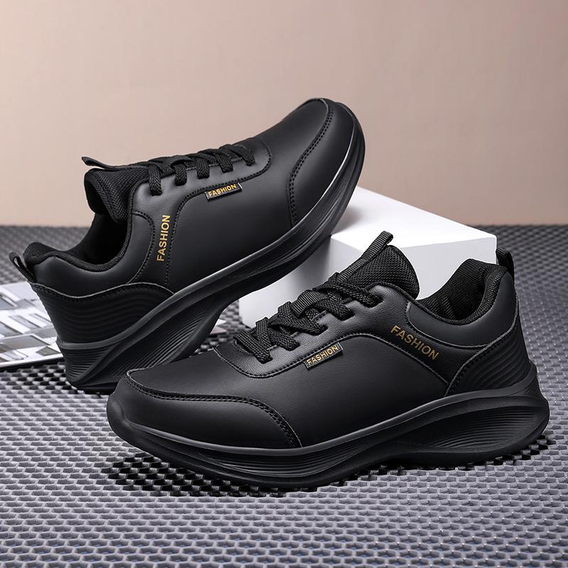 Men's Brown Sneakers Spring Outdoor Running Sports Shoes Men Light Platform Trainers Men Fashion Leather Walking Sneakers Men