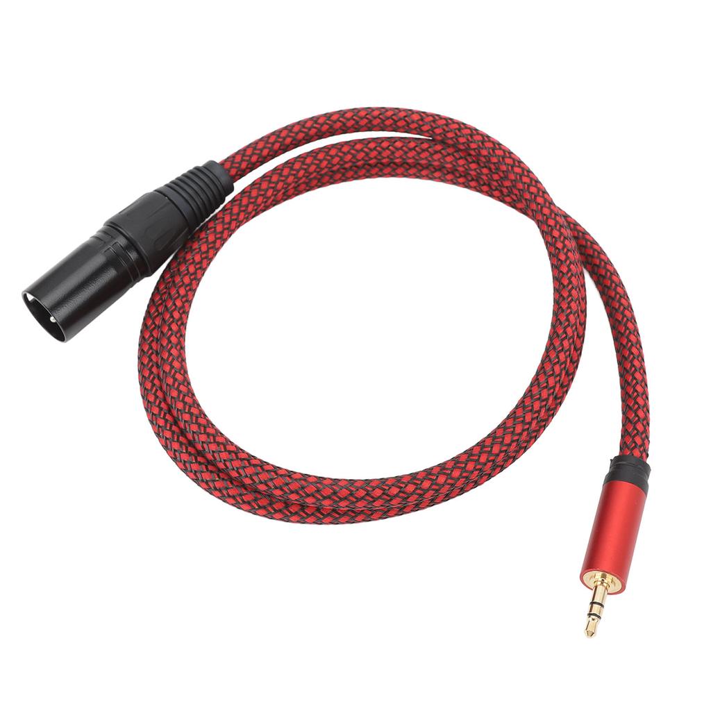 3.5mm Male to XLR Male Cable Unbalanced 3.5mm AUX to XLR Male Microphone Cable for Phone Tablet Laptop Microphone