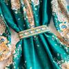 Spring Summer Elegant Vintage Palace Oversize Evening Dress Women Print Sashes Tying Long Party Dress Female Luxury Festival Clothing New
