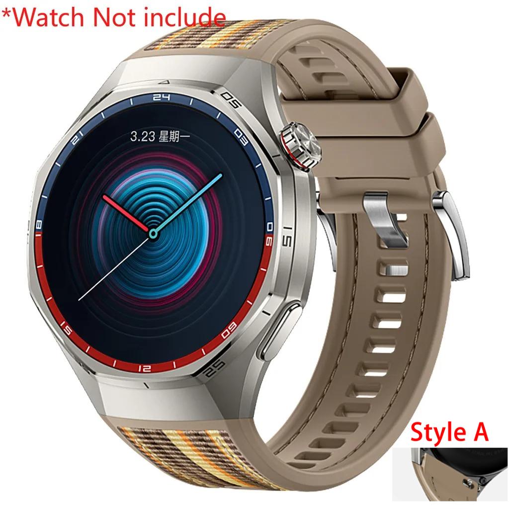 Silicone+Woven Strap For Huawei Watch GT6 Pro 46mm Sport Strap for Huawei Watch GT6 Pro 46mm Bracelet Correa Accessories