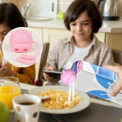 Yousheng Anti-Spill Silicone Milk Cap Universal Carton Dispenser Leak-Proof Reusable Boxed Milk Diverter Funny Kitchen Gadget for Milk Lover