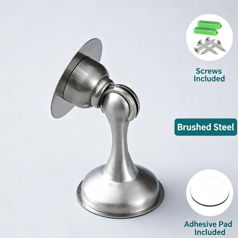 1PC Magnetic Door Stop Door Suction Holder-Stainless Steel Door Stop Stopper Holder Home Room Office Indoor Magnetic Door Catch