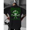 Men'S Heavyweight T-Shirt - Broccoli Graphic Back Print - Gym & Casual Streetwear Tee - Breathable Summer - Everyday ,Comfortable Fit