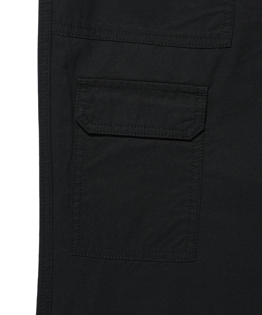 WACKY WILLY Straight Cotton Fatigue Elastic Pants Black