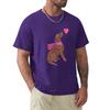 Watercolour Curly-coated Retriever T-Shirt Blue Archive Oversized Fitted T Shirts for Men