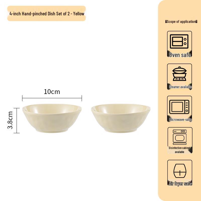 JunShiQiLB Cream Style Ceramic Dinnerware 4-inch Dish