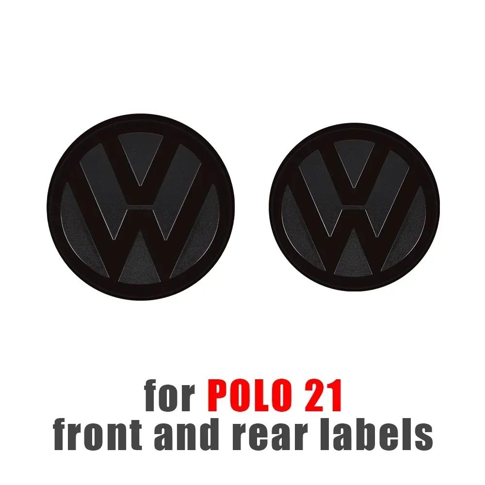 T23-Chrome Car Front Radiator Grille Replacement Emblem Rear Trunk Lid Badge Auto For Volkswagen Golf 7 7.5 Golf 8 Passat Polo 2021