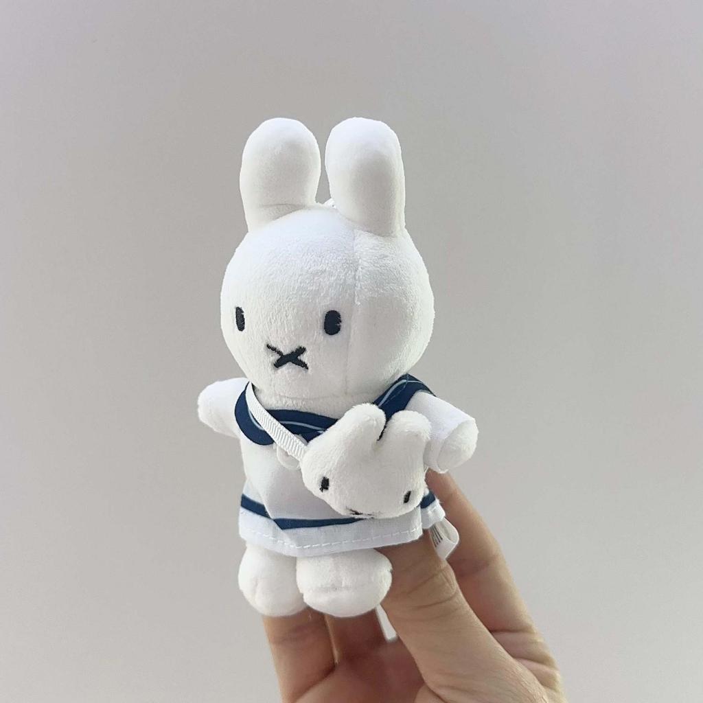 Navy Limited Edition Miffy Rabbit and Boris Bear Plush Pendant Doll - Cute Heart Gift Ornament