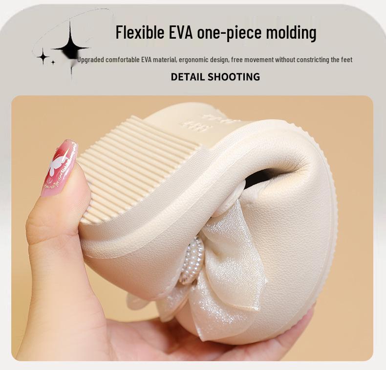 EVA Kız Çocuk 2025 Prenses Babet - İlkbahar, Yaz ve Sonbahar İçin Fiyonk Süslemeli Tek Ayakkabı