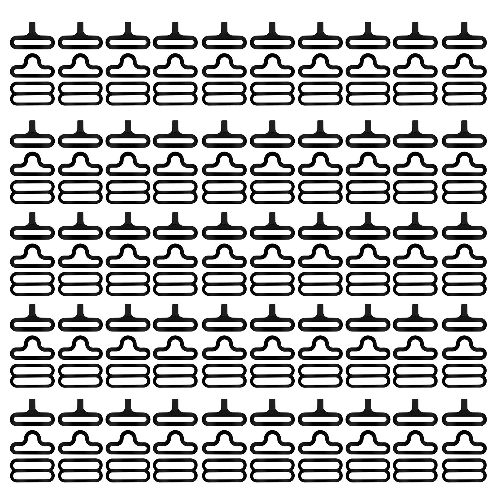 

50 шт. Регулируемая фурнитура для галстука-бабочки, зажим для галстука, крючок-застежка, металлическая клипса для галстука, крючок-застежка для ремешка галстука, простая в использовании чёрный