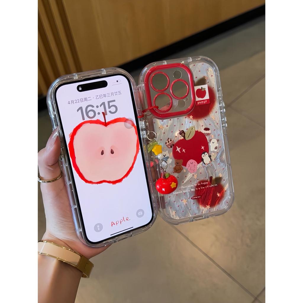 Label Red for Apple for IPhone16promax for Apple 15 Mobile Phone Case 12pro Personalized Max Creative