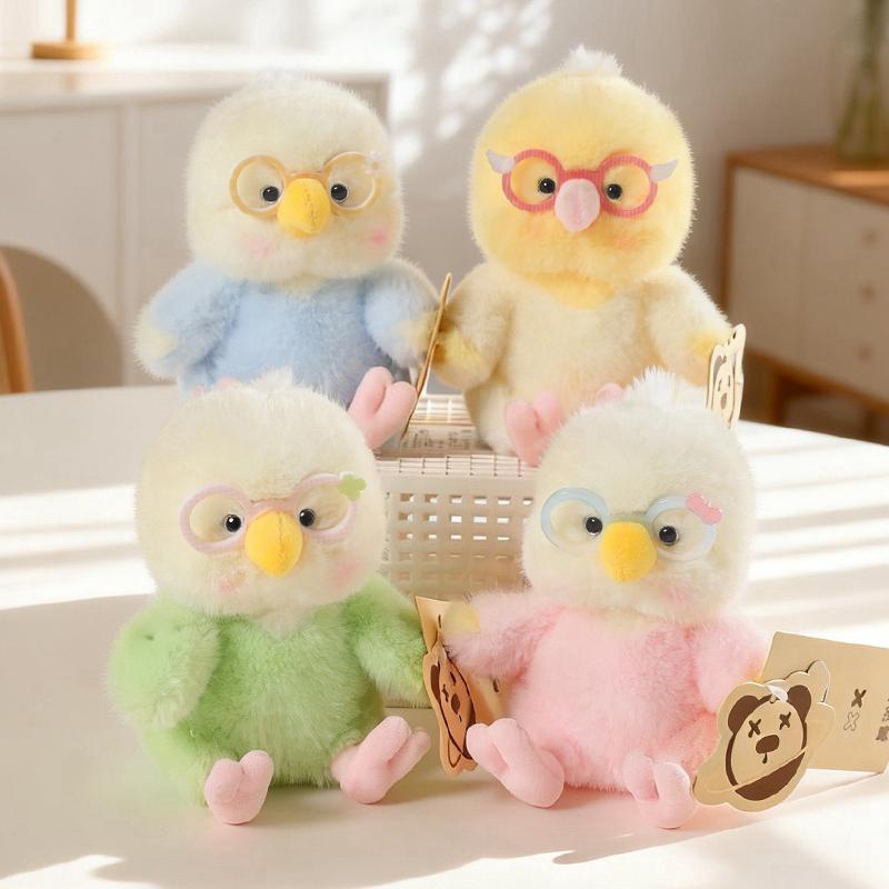 15Cm Stuffed Colorful Parrot Plush Doll Soft Blue Yellow Green Pink Bird Cute Plushie Appeasing Gift