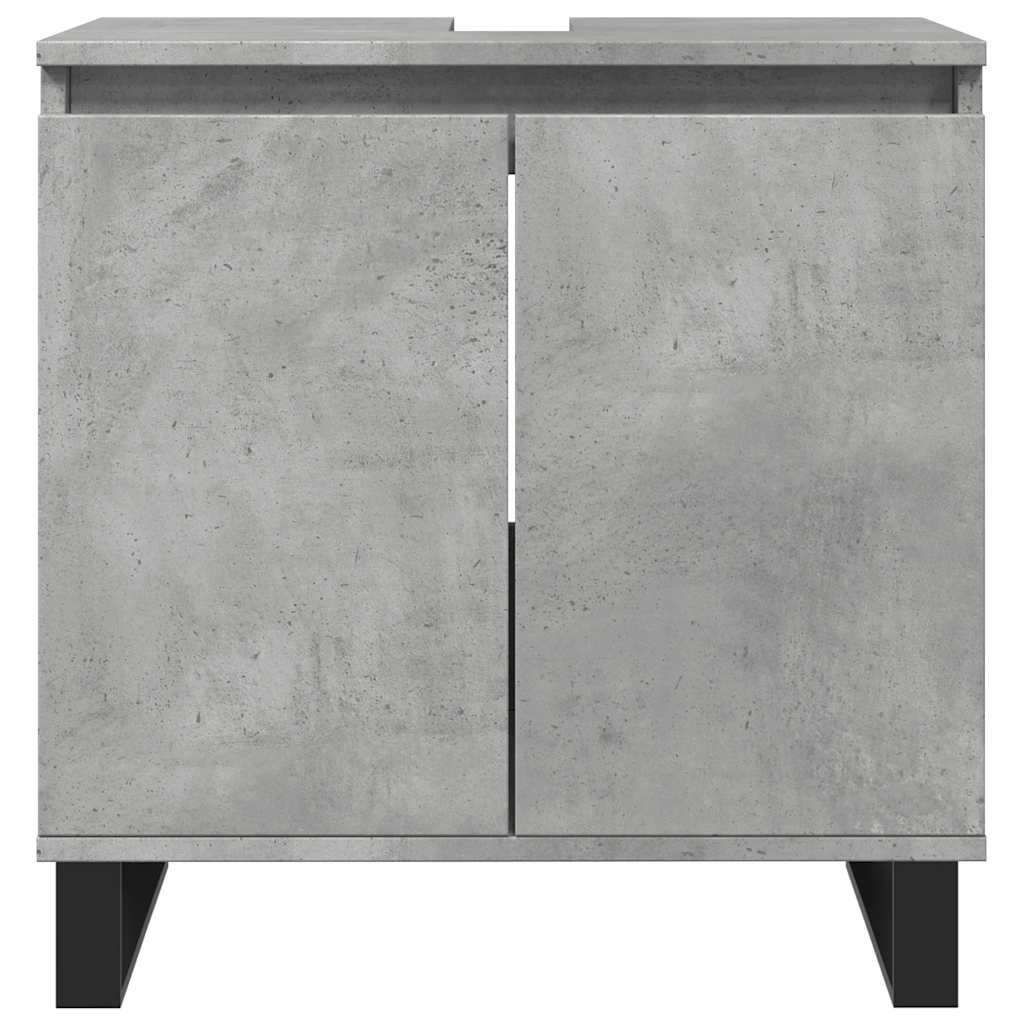 vidaXL Badschrank Betongrau 58 x 33 x 60 cm Holzwerkstoff