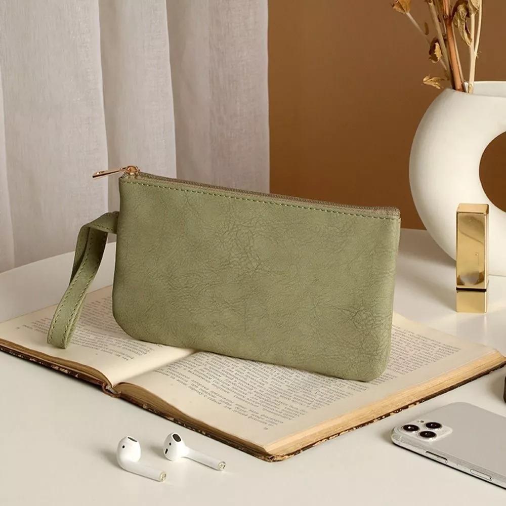 Solid Color Cosmetic Bag Coin Purse Cute Women Makeup Kits Organizer Handbag Phone Pencil Case Box Pouch Glasses Storage Bags