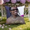 Rapper T-Travis Scott Cushion Cover Home & Car Dual-Scene Pillow Cover: Reversible for Premium Comfort