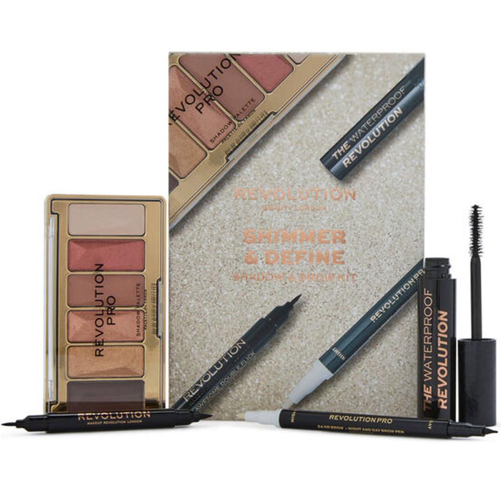 Makeup Revolution - Kit Ombres à Paupières Shimmer & Define Shadow & Brow - 