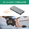 Sanwa Supply USB Docking Hub LAN and Card Type-C (with VGA, HDMI, Port, Reader) USB-3TCH13S2