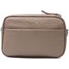Stylish Bag for Women Made of Textured Genuine Leather Vintage 22662 Beige