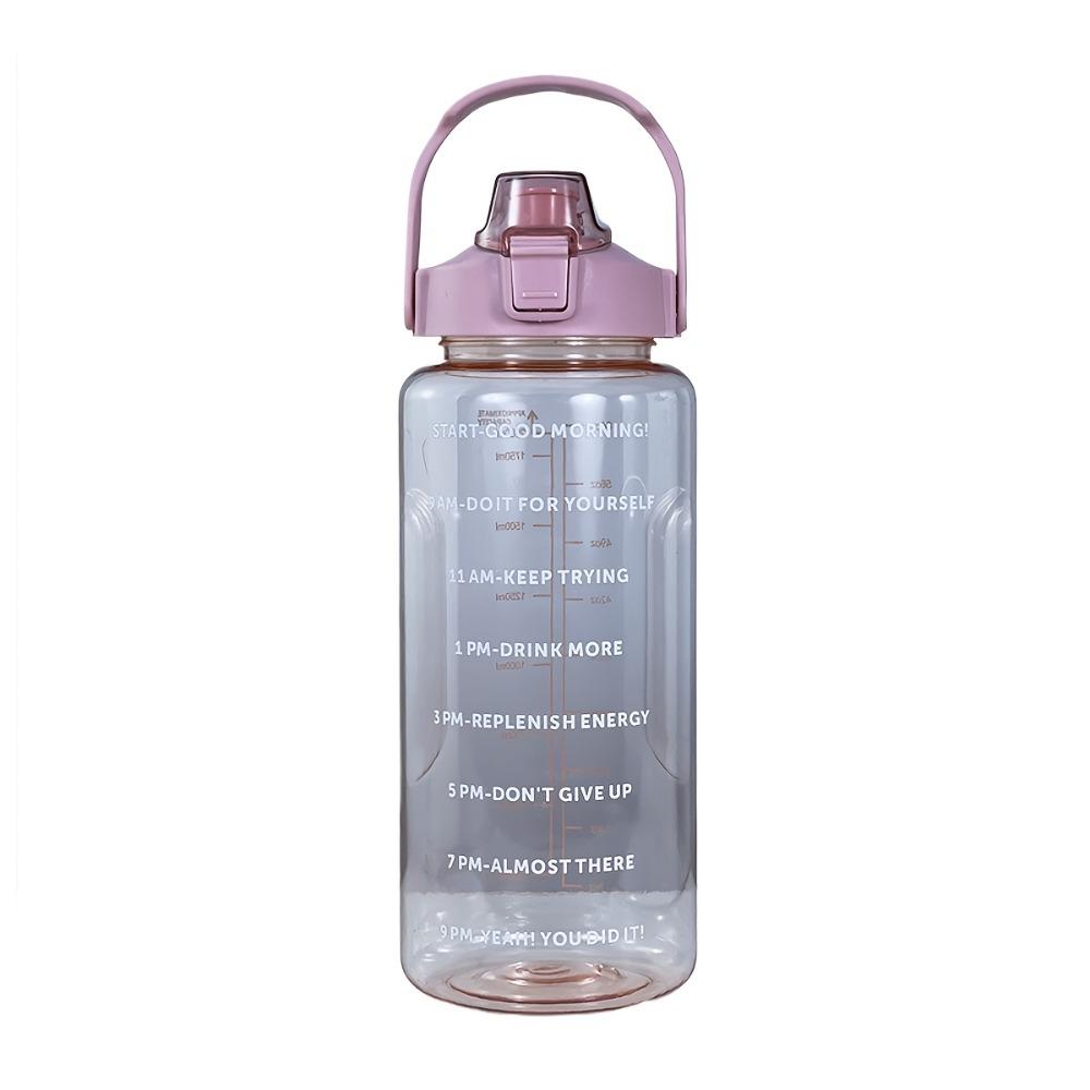2L Portable Water Bottle Large Capacity Plastic Straw Water Cup Beverage Bottle,Outdoor Portable Sports Water Cup