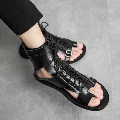 Neue Luxus Designer Herren Sandalen High Top Freizeitschuhe Outdoor Walking Sneakers Mode RÖMISCHE Strandschuhe Herren Leder Mokassins