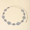 Retro style women's metal waist chain accessories Decorative circle carved chain belt high style accessories