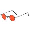 Kleine runde Sonnenbrille Damen Herren UV400 Metall Markendesigner Punk Sonnenbrille Steampunk Vintage Brille Schwarze Schattierungen