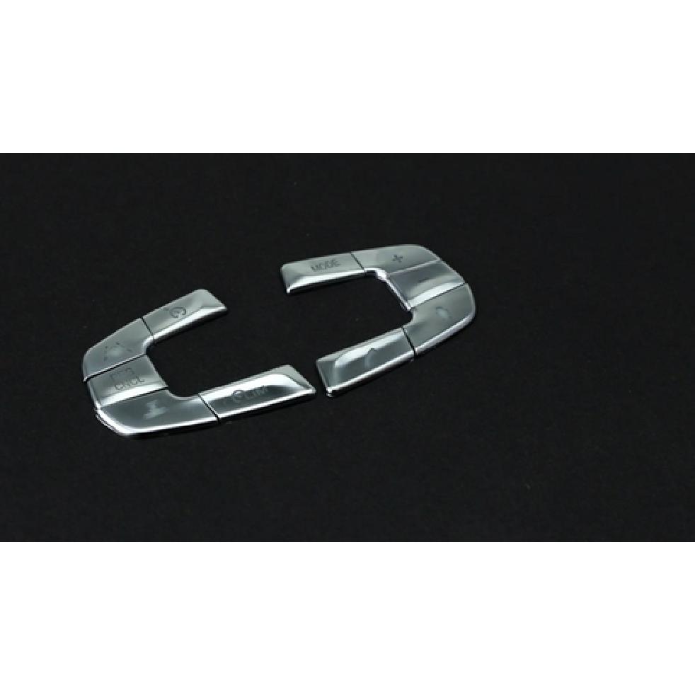 Silver 10pc Steering Wheel Control/Button Decoration Trim For 17-up BMW 5 Series
