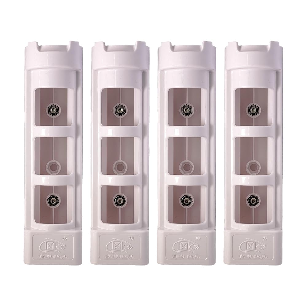 

Rod Holder with Compatible with Tackle and Other Fishing Rod Stands Set of Screws, Boxes, Coolers, Buckets, (White, 4)