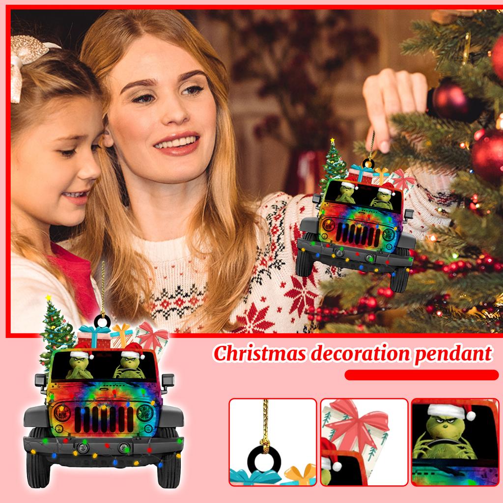 2D Christmas Decoration Pendant Christmas Tree Tag Theme Party Crafts Ornament