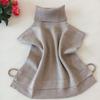 White Knitted Turtleneck Fake Collar Women Detachable Collars Winter False Collars Woman Black Removable Faux Col Half Shirt