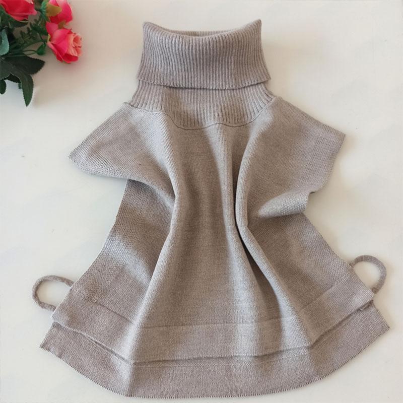 White Knitted Turtleneck Fake Collar Women Detachable Collars Winter False Collars Woman Black Removable Faux Col Half Shirt