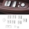 11PCS Glass Lift Button Sticker Door Armrest Panel Decal Replacement for 3 4 Serise F30 F32 2013‑2019