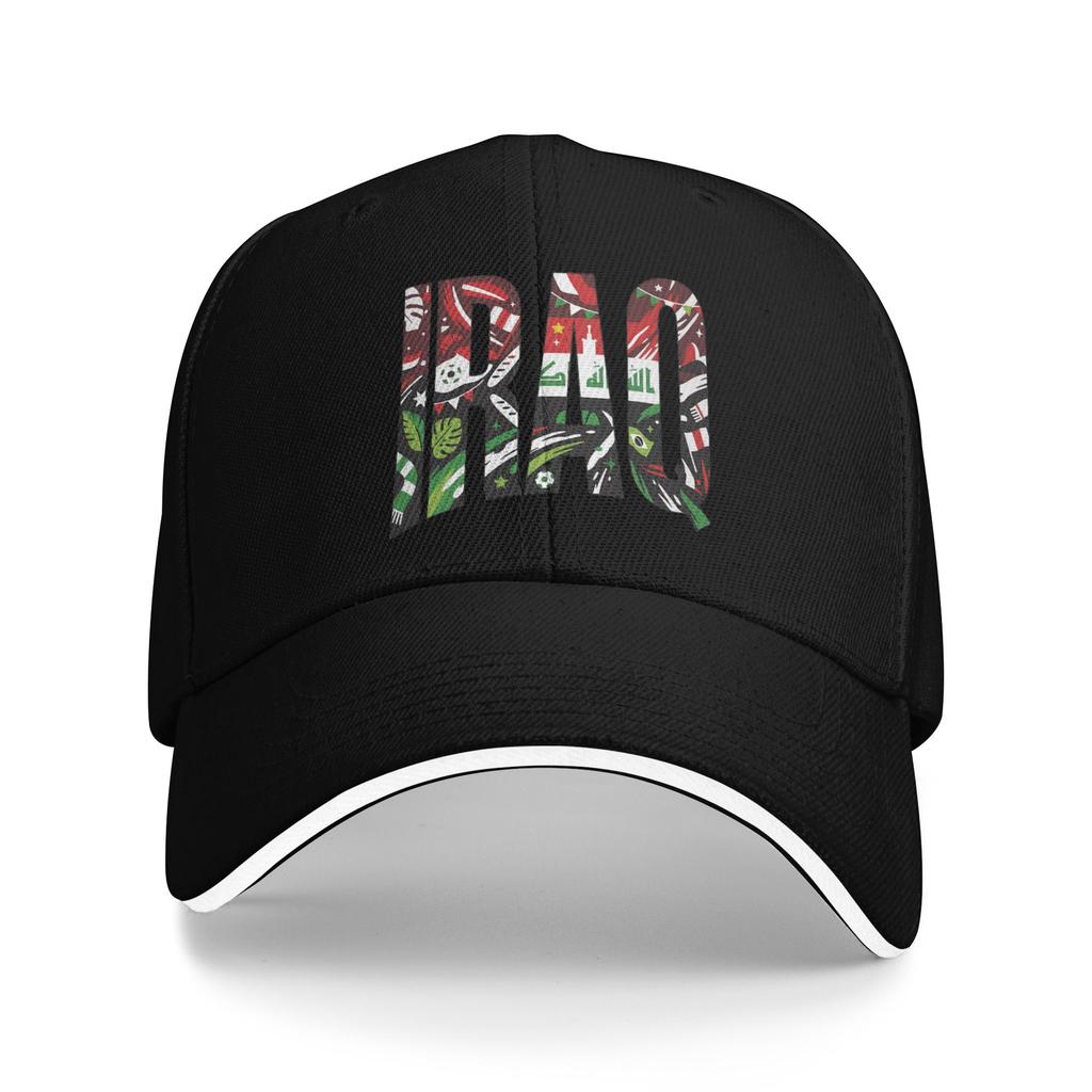 Women Unisex Iraq Flag Iraqi Outdoor Hat Sun Cap Casual Baseball Cap Sunscreen Hats