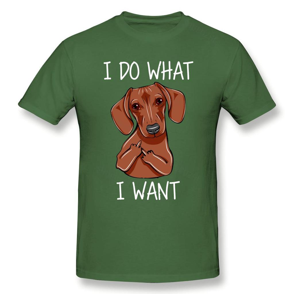 I Do What I Want Dachshund Cute Animal Sausage Dog T Shirt Vintage Oversized Oneck Cotton Custom Short Sleeve Tshirt