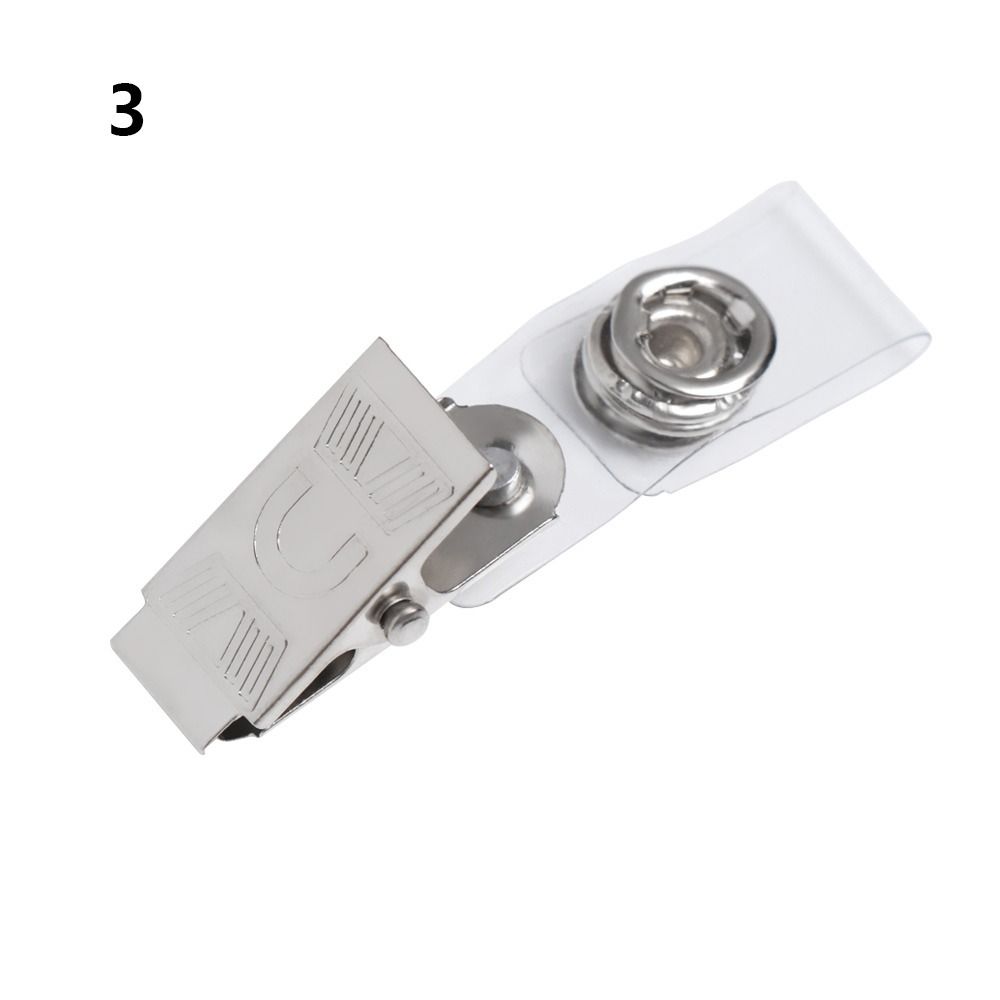 Quality Stainless Steel Anti-lost Stationary Reel Lanyard Clips Binder Key Name Tag Lanyard Clips