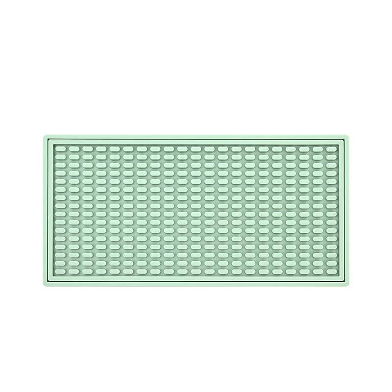 New square cyan milk tea shop bar bar counter non-slip drain bar mat bar mat