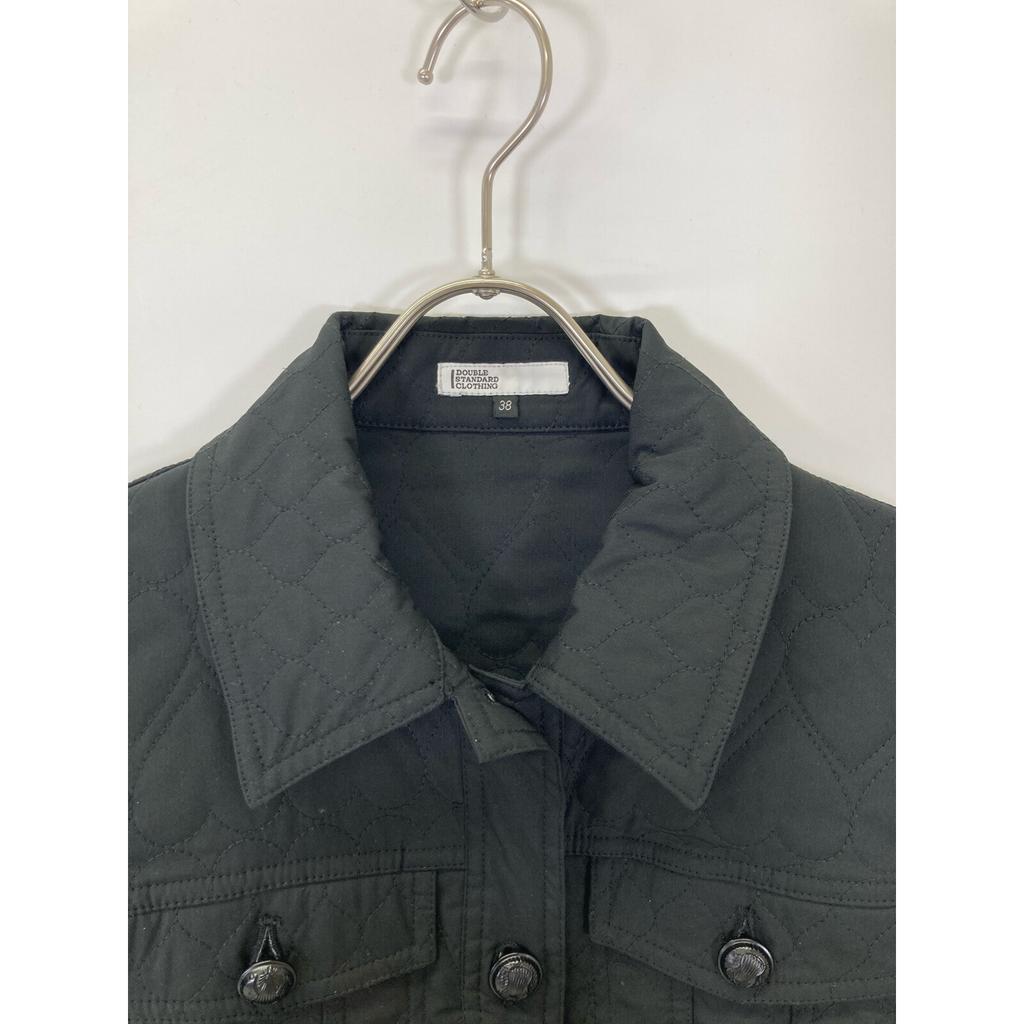 DOUBLE STANDARD CLOTHING Black Heart Quilted Short Jacket Jacket 38 blackUsed